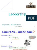 Leadership: Prepared By: DR / Bahy Boshra