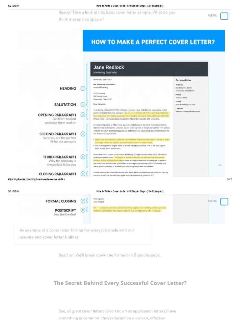 Cover Letter Writing Guide with Examples | PDF | Digital Marketing | Résumé