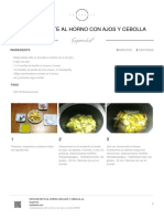 Patatas Ratte Al Horno Con Ajos y Cebolla