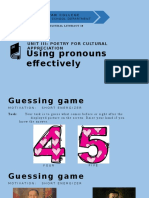 Using Pronouns Effectively