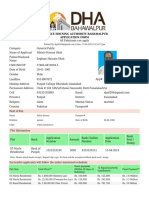 Defence Housing Authority Bahawalpur Application Form