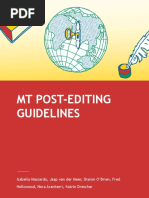 MT Post Editing Guidelines