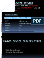 Ms-Dos Device Drivers: Device Drivers Are The That in File at