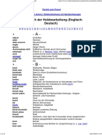 Wörterbuch Zur Holzbearbeitung (Englisch-Deutsch)
