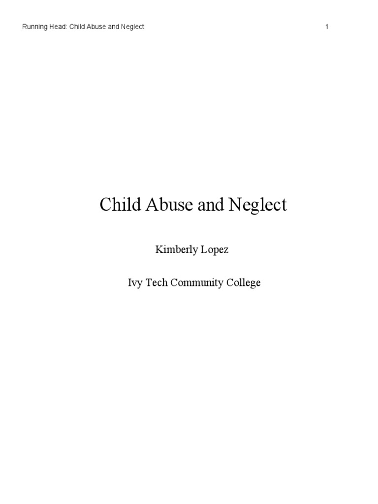 Advocacy Paper Child Abuse and Neglect | PDF | Child Neglect | Child Abuse