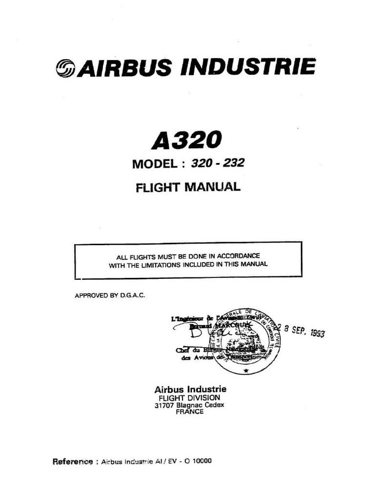 Guide Du Pilote Airbus A320 Pdf Afm 320-232 Full PDF | PDF | Flap (Aeronautics) | Spaceflight Technologies