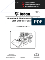 Operation & Maintenance Manual S650 Skid-Steer Loader: S/N A3NW11001 & Above