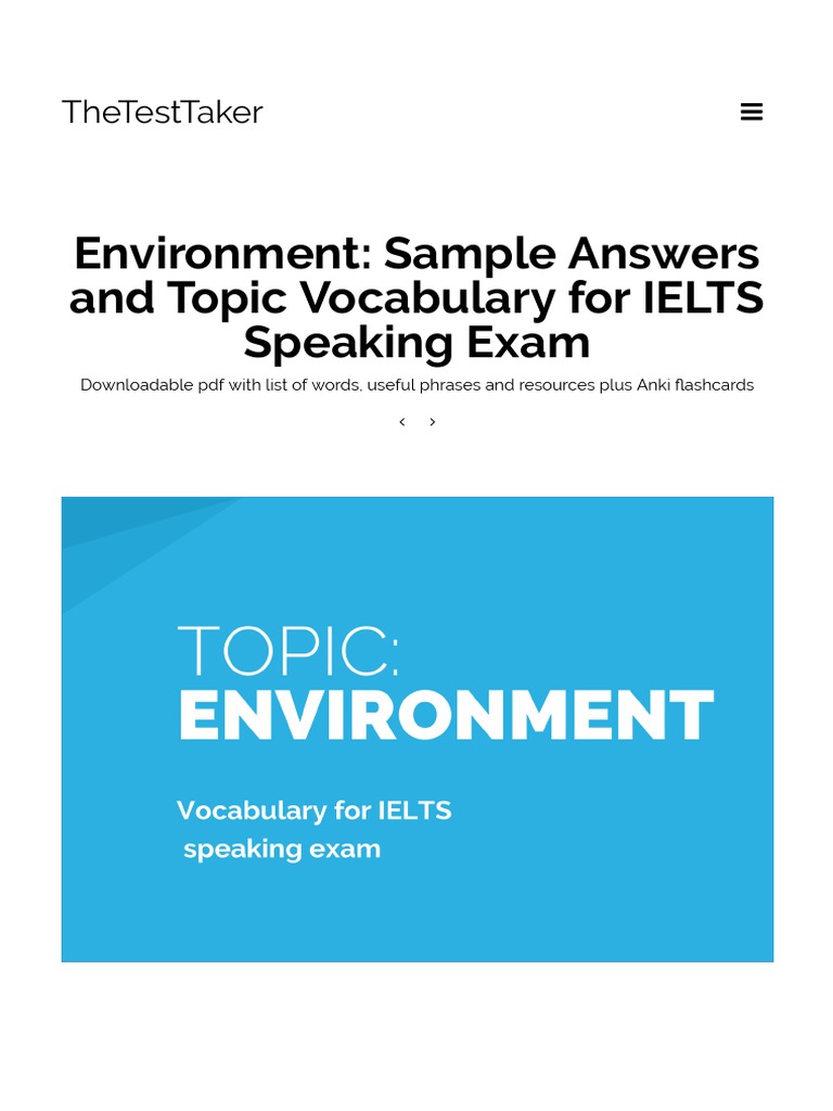 Food and Diet: Sample Answers and Topic Vocabulary for IELTS Speaking Exam  – TheTestTaker