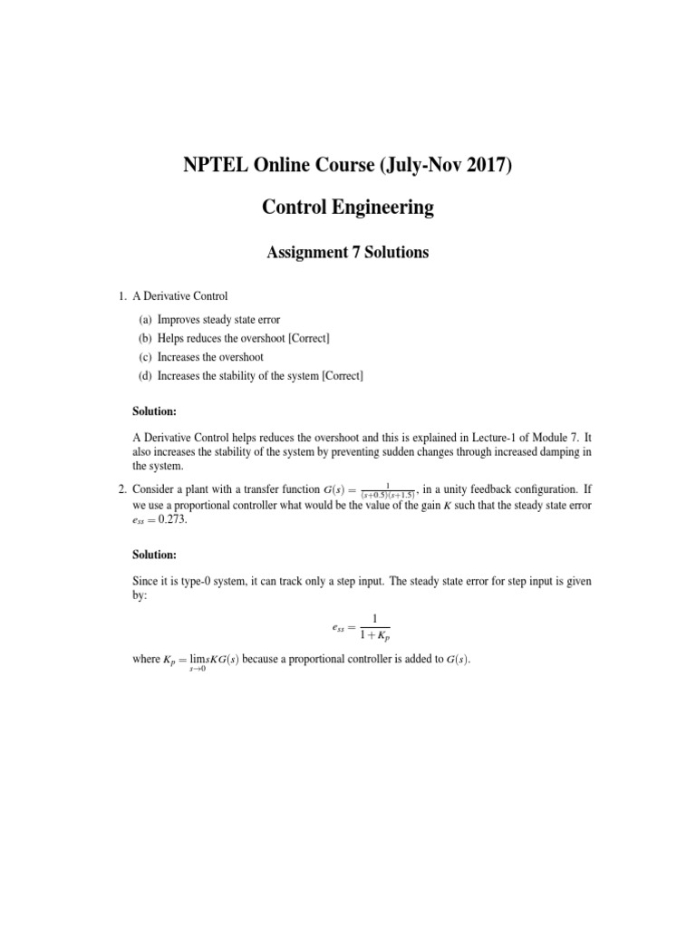 Designing compensator problems pdf control theory electronics