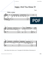 If You'Re Happy and You Know It Sheet Music For Piano