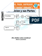 Ficha de Partes de La Suma para Segundo de Primaria