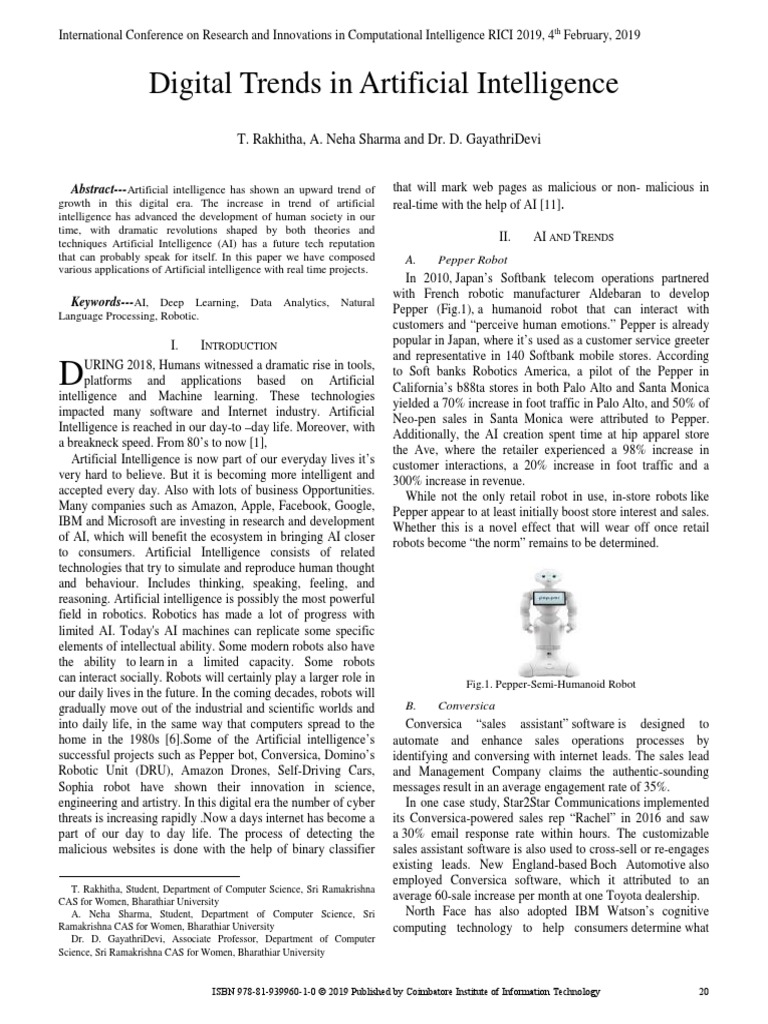 Digital Trends in Artificial Intelligence | PDF | Cloud Computing ...