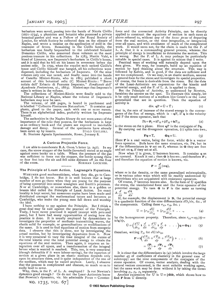 Principle of Least Action PDF