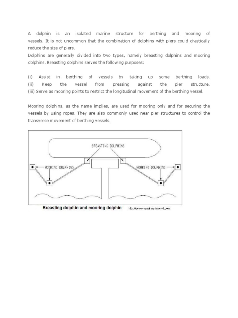 Dolphin Structures for Vessel Mooring | PDF