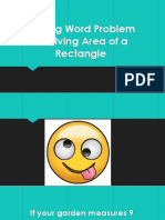 Solving Word Problem Involving Area of A Rectangle