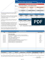 MoneyBack MasterCard Credit Card Statement