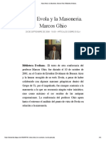 Julius Evola y la Masoneria. Marcos Ghio | Biblioteca Evoliana