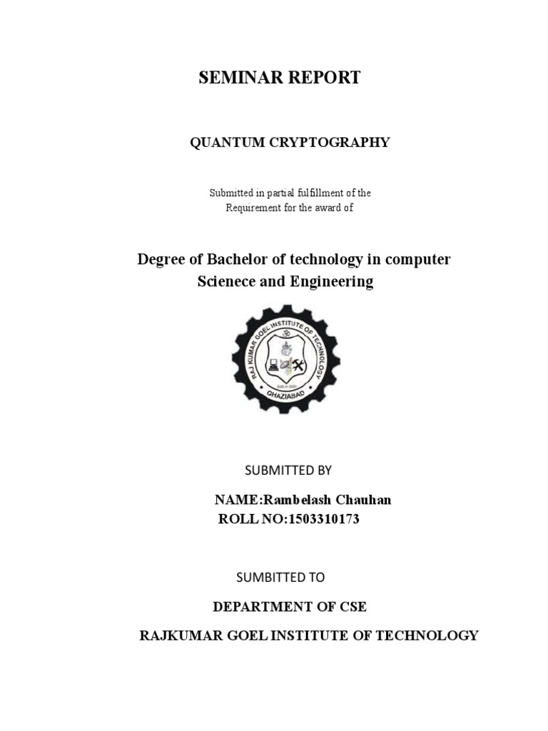 Quantum Cryptography Pdf Cipher Cryptography