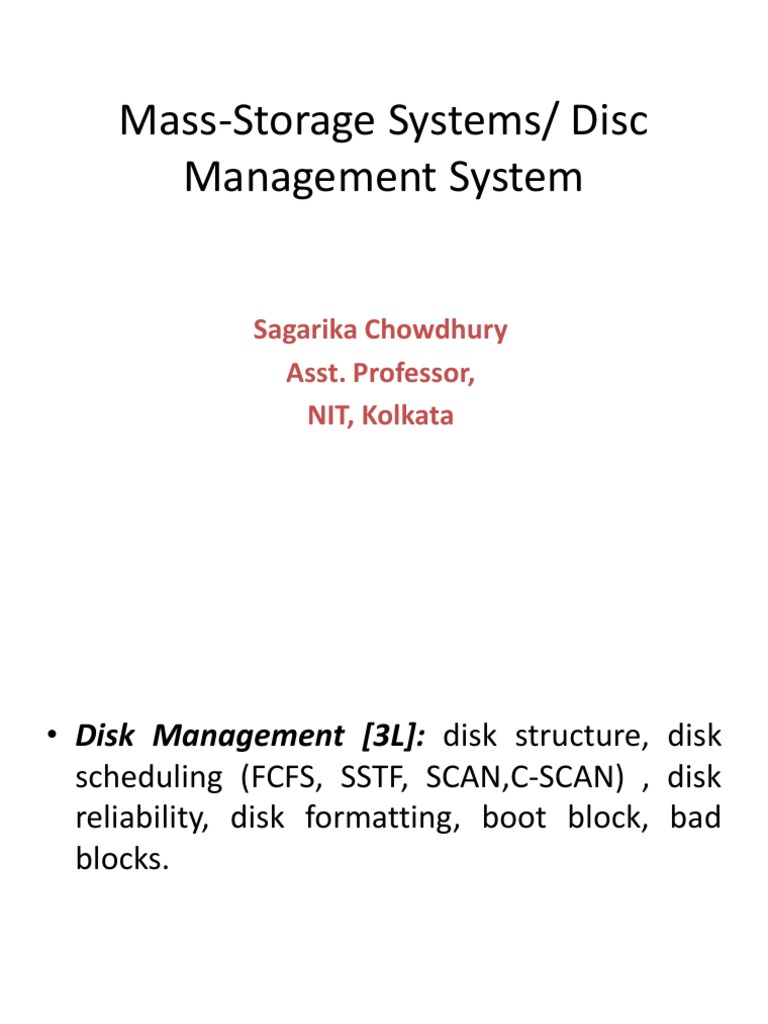Disk Management Systems: An Overview of Disk Structure, Scheduling ...