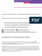 Gymnastics Terms Glossary