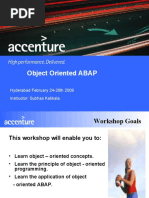 Object Oriented ABAP: Hyderabad February 24-26th 2009 Instructor: Subhas Katikala