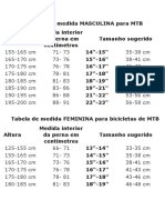 Tamanhos de Quadros de Bike PDF