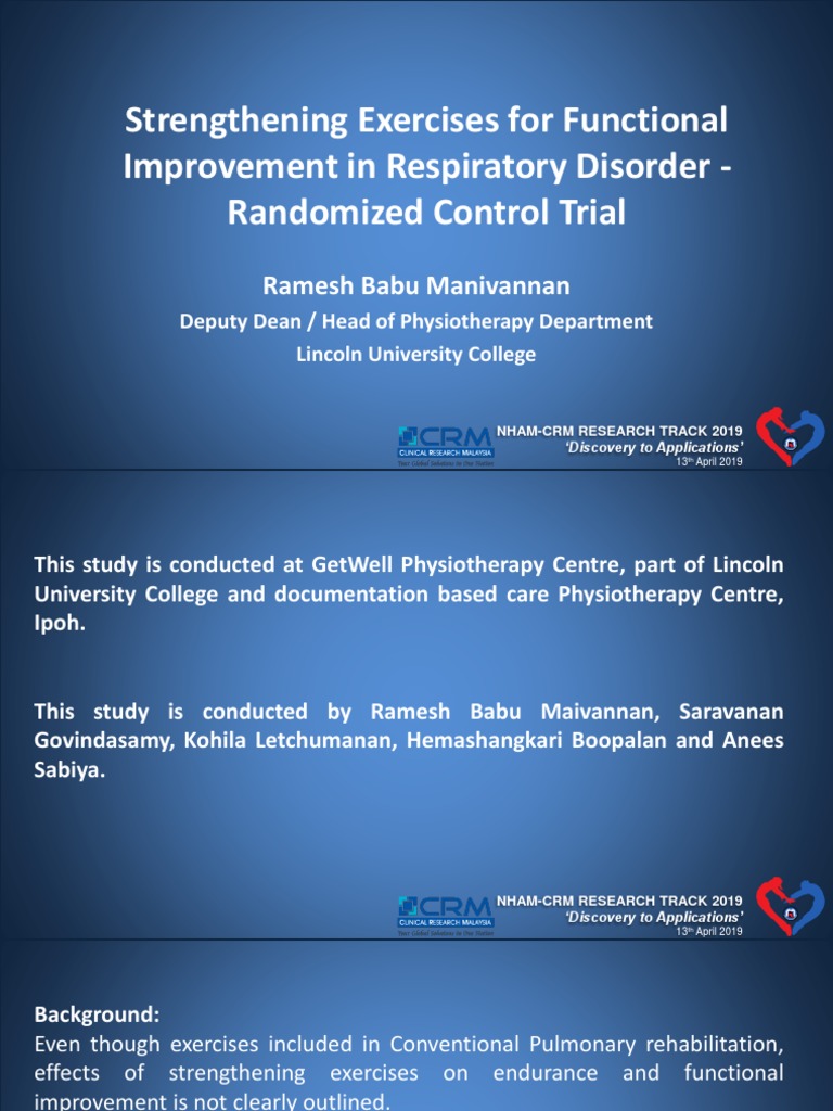The Effects of Adding Strengthening Exercises to Conventional Pulmonary
