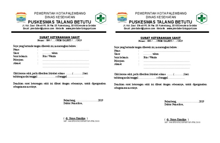 Surat Keterangan Sakit Pdf