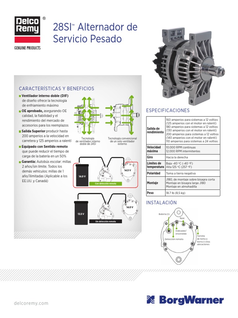 Delco 28si Sheet Spanish 12 16 | PDF | Bienes manufacturados | Vehículos