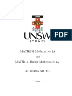 MATH1131 1141 Algebra Notes 2019T1 PDF