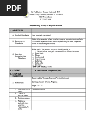 physical science dla