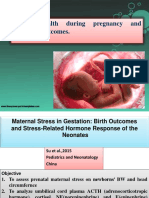 Mental Health During Pregnancy and Biological Outcomes