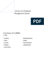 Functions of DBMS