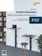 WWS06 01 Height Adjustable Wall Mounted Workstation