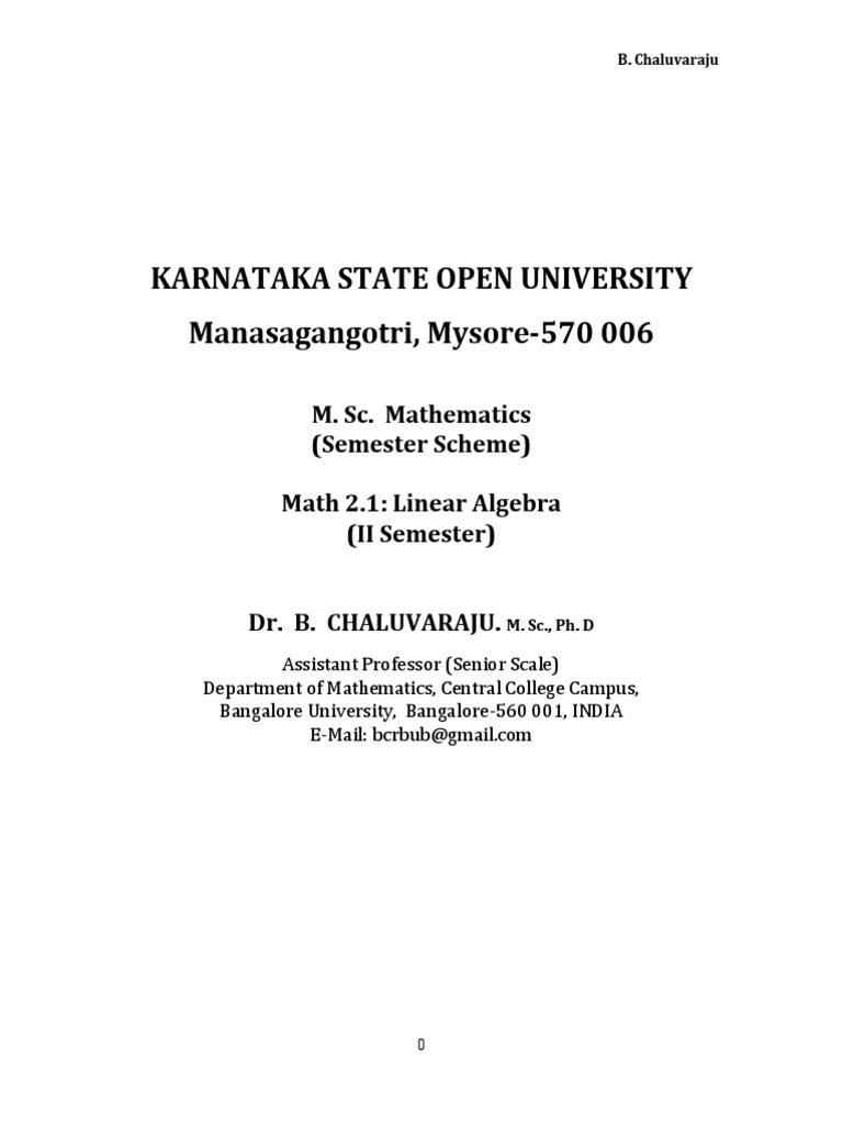 Linear Algebra Final Ksou r Basis Linear Algebra Linear Algebra