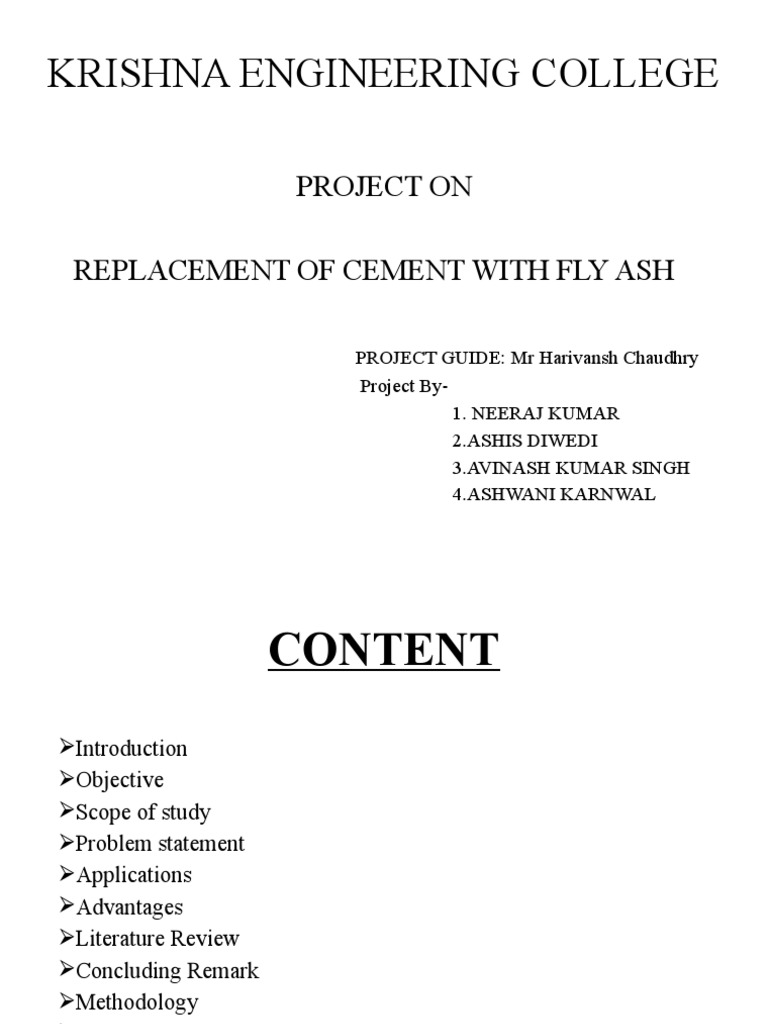 Fly Ash as Cement Replacement in Concrete | PDF | Fly Ash | Concrete