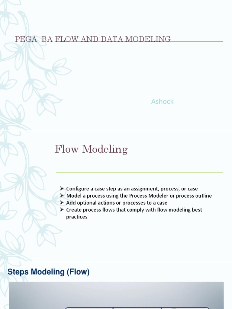 Pega Ba Flow and Data Modeling Ashock PDF Data Model Data Management