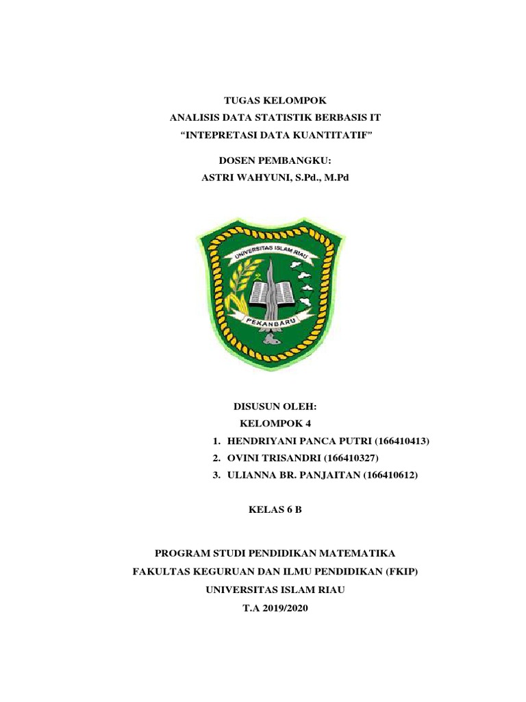 Interpretasi Data Kuantitatif Hpputri Pdf
