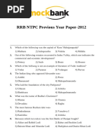 RRB NTPC Graduate Level I Exam Guide | PDF | Jurisdiction