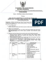 Pengumuman Seleksi Administrasi CPNS Komnas HAM 2018 PDF