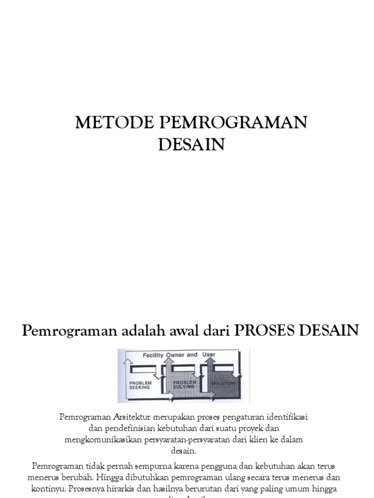 Metode Pemrograman Arsitektur 1 | PDF