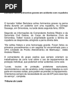 Lavrador Sofre Ferimentos Graves Em Acidente Com Roçadeira