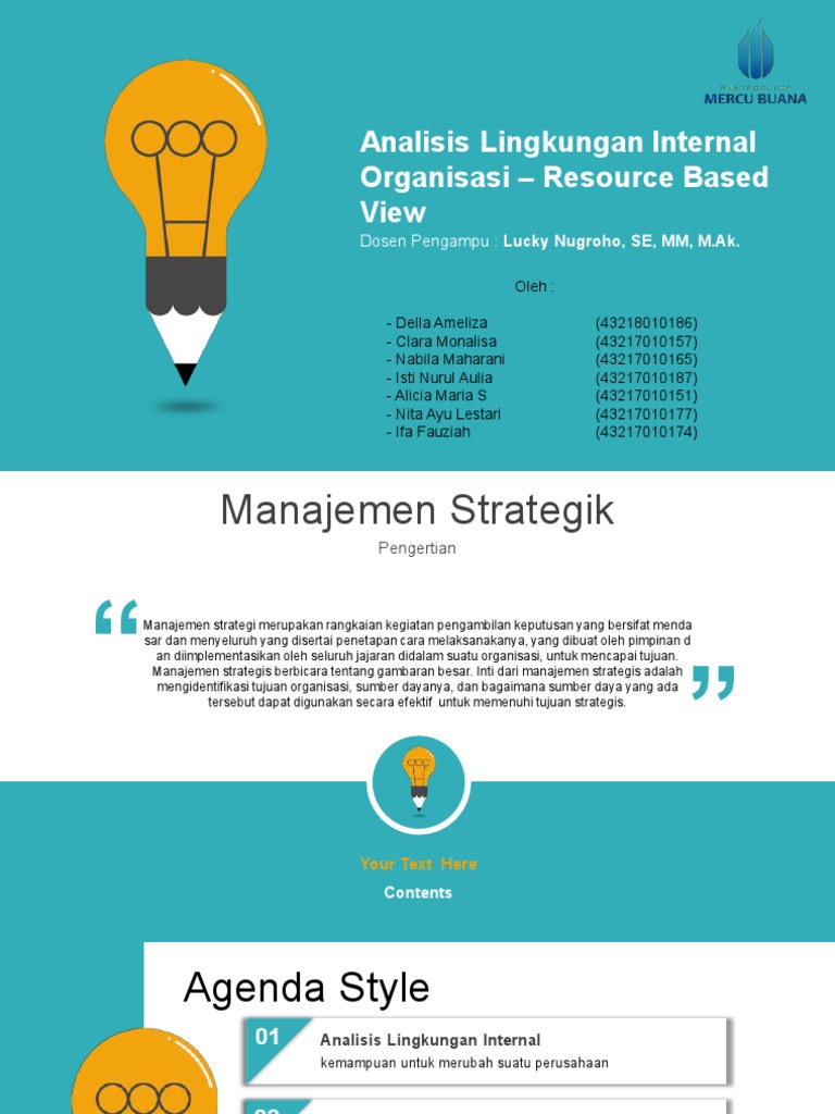 Analisis Internal & RBV Organisasi | PDF | Bisnis