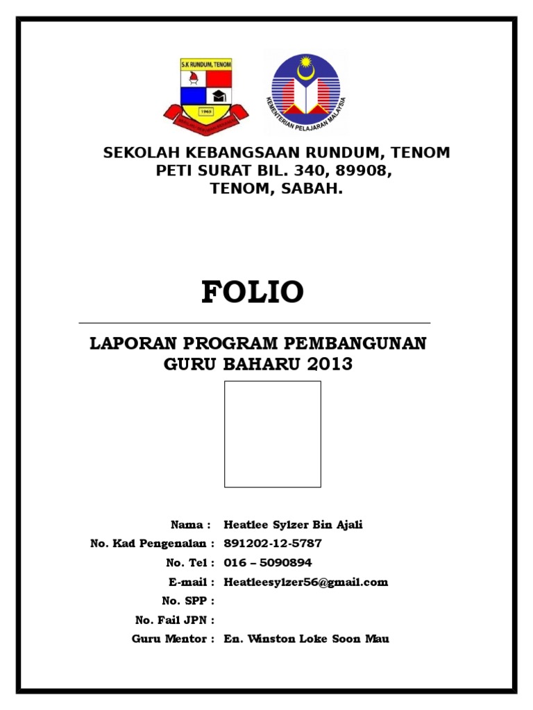 Muka Depan Folio Ppgb Pdf