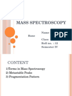 Mass Spectrometry Fragmentation Patterns