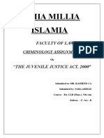 Criminology Assignment - Juvenile Justice Act 2000