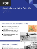 historical event in the cold war  chronological order  karlos garcia