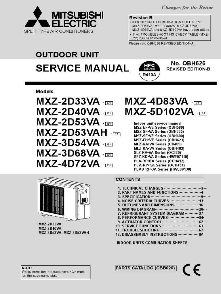 Service Manual MXZ2D33VA MXZ2D40VA MXZ2D53VA MXZ2D53VAH MXZ3D54VA