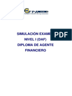 Simulación Examen Nivel I (Daf) Diploma de Agente Financiero