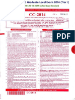 CGL Re Exam Paper 444OL5 Held On 27-04-2014 Evening